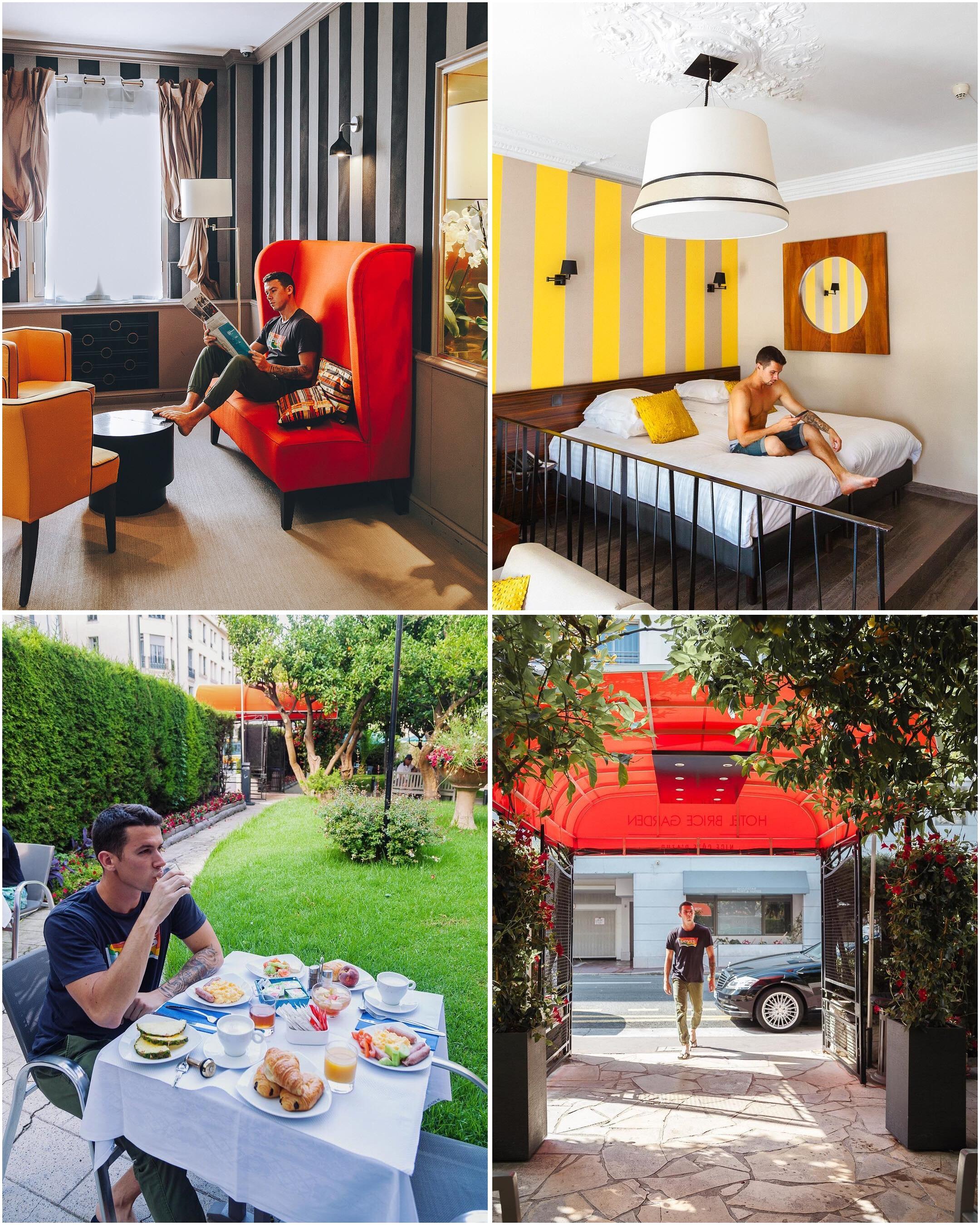 Travel blogger at the Hotel Brice Garden Nice